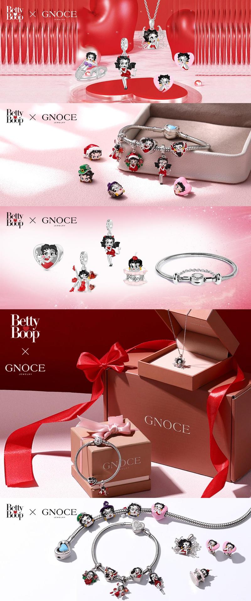 GNOCE Betty Boop Collab Jewelry Set Betty Pendant Necklaces for Women Earring Studs Gift for Girl Friend Mom Wife Her Christmas Gift Idea, with Gift Box GNOCE Betty Boop Collab Jewelry Set Betty Pendant Necklaces for Women Earring Studs Gift for Girl Friend Mom Wife Her Christmas Gift Idea, with Gift Box