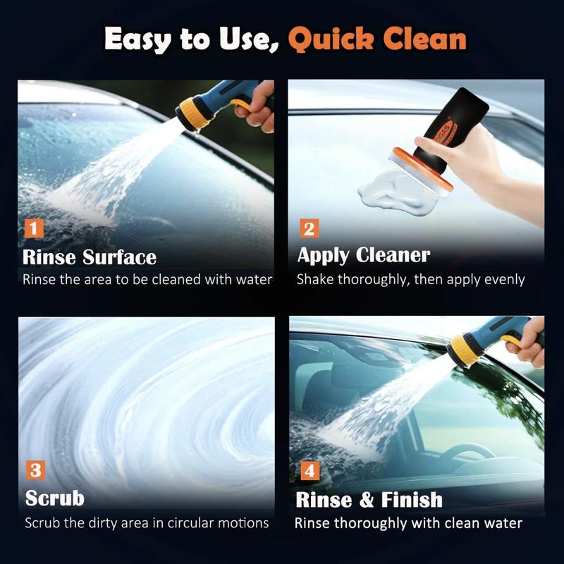 Automotive Oil Film Cleaning Brush New Glass Coating for Windshield Glass Oil Film Remover, Strong Front Windshield Remover for Windshield Improves Clarity and Visibility