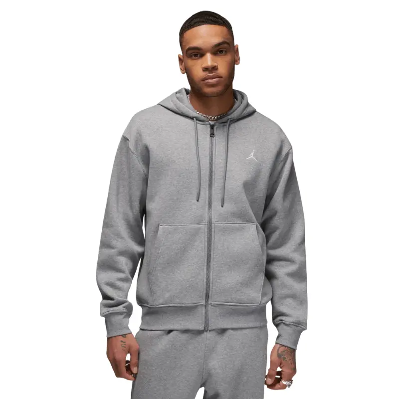 Air Jordan Essentials Full-Zip Fleece Hoodie - Men's, Plush, Long Sleeve, Smooth, Menswear, Zipper, Cotton, Sweatshirt, Tops, Zip Up Hoodie, Pockets, Casual, Sports Outerwear, Fj7771-091, Standard Sizes, No, Daily Fit, Embroidered, Simple