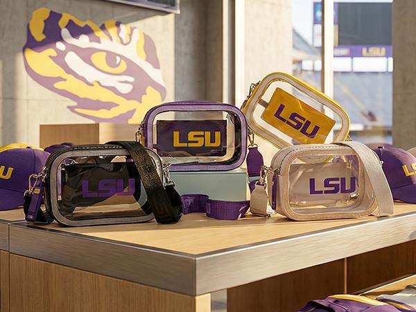 NCAA Clear Crossbody Bag for Women– Lightweight Stadium Handbag with Adjustable Strap, Card Pocket & Team Logo, Perfect for Game Day Essentials, Sports Fans, School Events & Casual Everyday Use 016