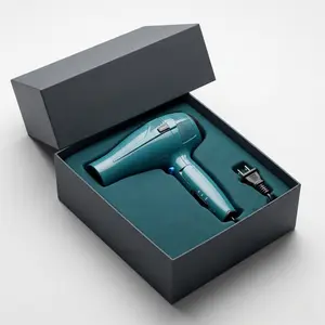 Folding Handle and Retractable Cord, 1875W Travel Hair Dryer, Ionic Technology, Teal
