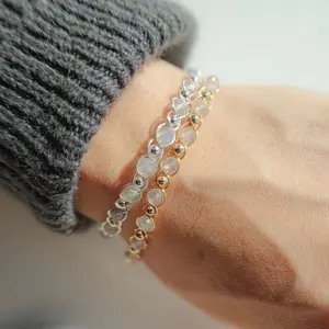 Twisted Gemstone Bracelet - Gold-Tone Beaded Design with Multicolor Stones for Stylish Accessory