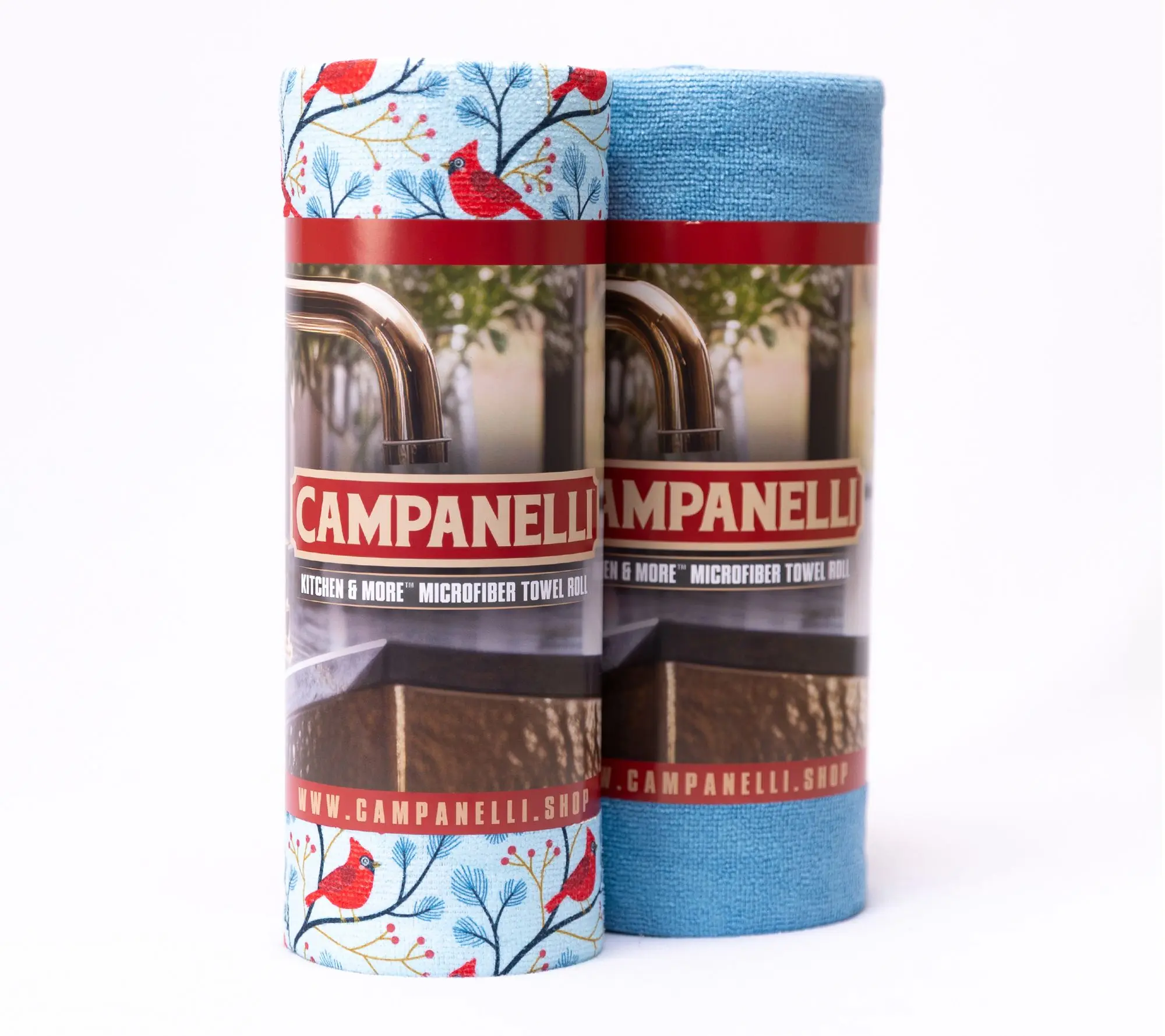 CAMPANELLI S/2 30 pc Printed & Solid Microfiber Towels on Roll