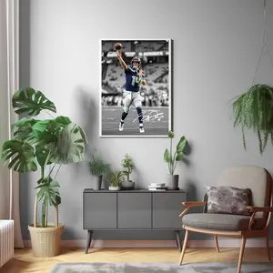 [ SALE UP 45% - UNFRAMED POSTER ] Sam Darnold Poster, Signed Football Poster, Sports Fan Room Decor, Athlete Wall Art