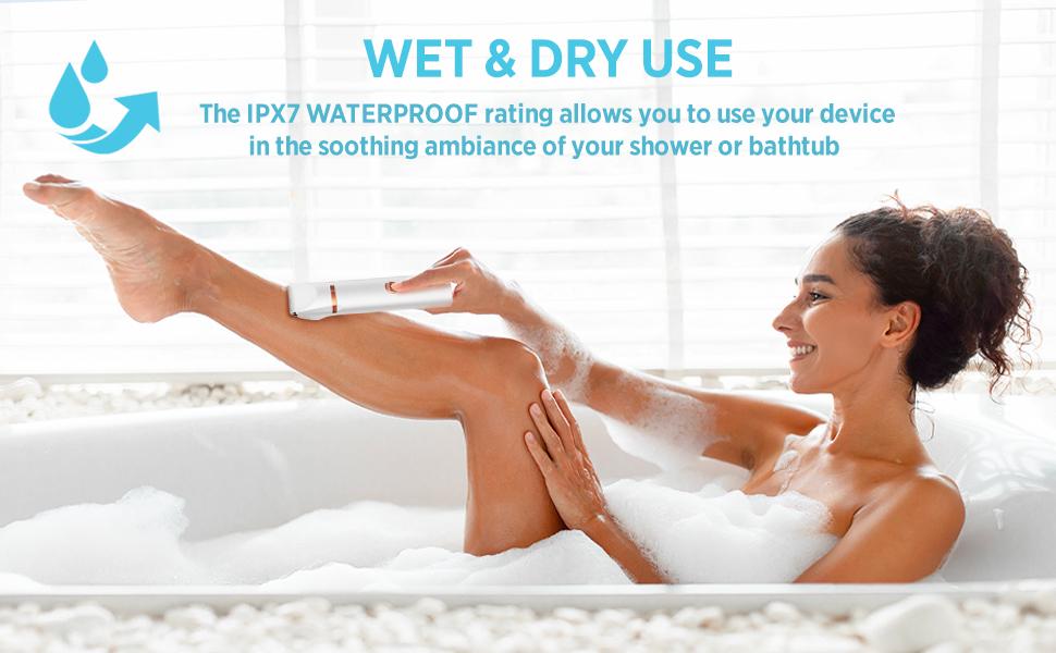 Kaphio Electric Bikini Trimmer for Women: 2 in 1 IPX7 Waterproof Wet & Dry Use Body Electric Shaver Razor - Rechargeable Hair Removal Kit Comfort