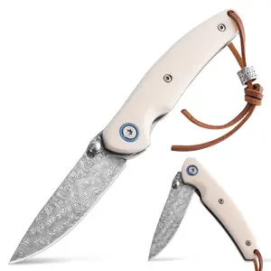 Outdoor folding knife, plastic handle, high quality men's and women's knife, suitable for camping, hiking, fishing, EDC, Christmas gift suitable for boyfriend, father, men's knife.