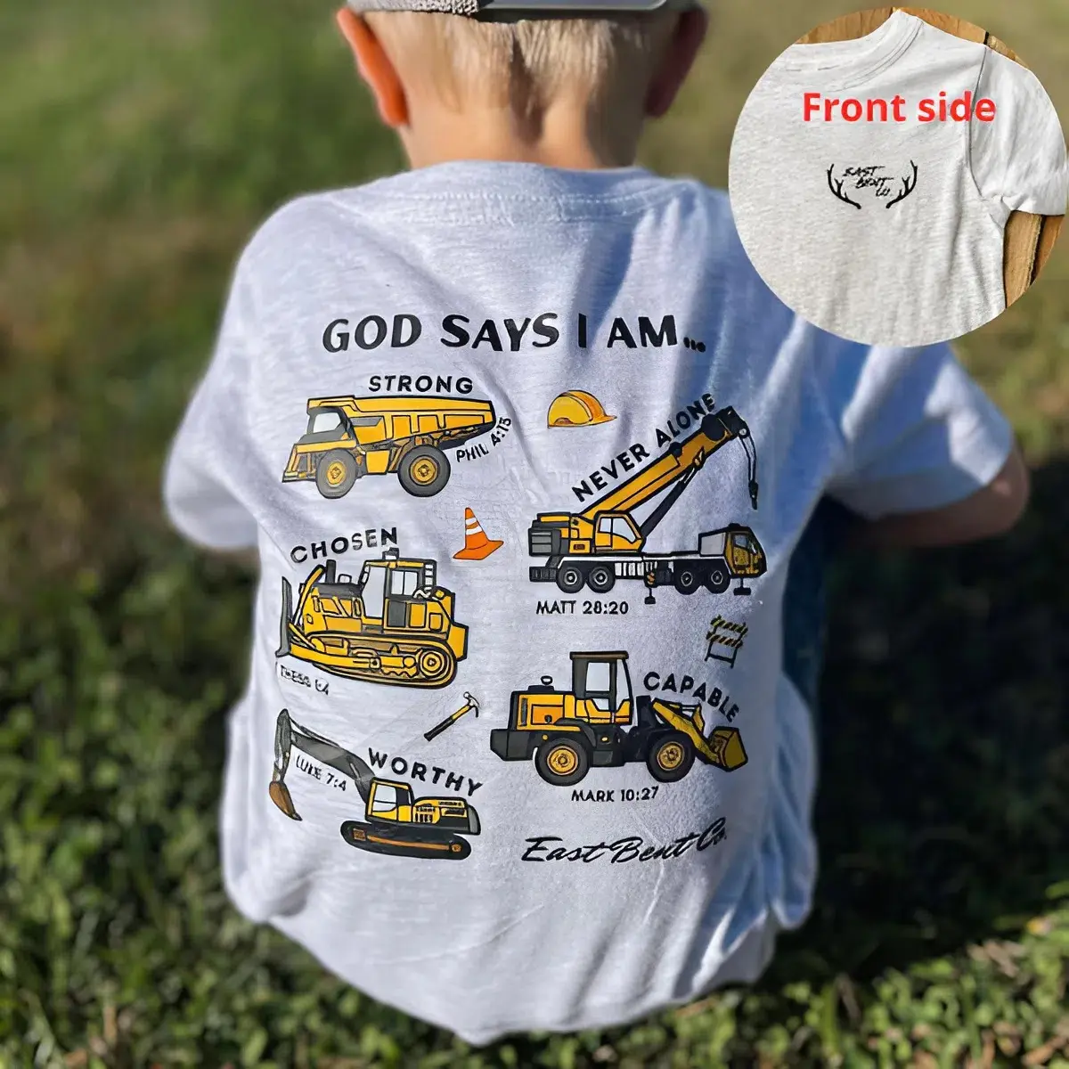 God Says I Am (Construction) Youth and Adult Shirt, Fishing shirt, jesus shirt, toddler clothes, hunting tee, Trending tee, Youth Clothing, Gift For Son And Daughter, family shirt, summer outfit, birthday gift, vacation outfit