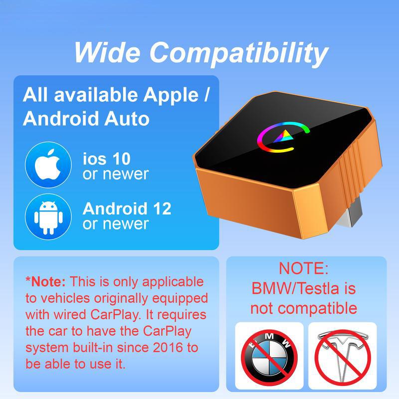 【NewYear2026】2026 New Wireless CarPlay Adapter - No-Delay Connection | Hands-Free Calling & iPhone/Android