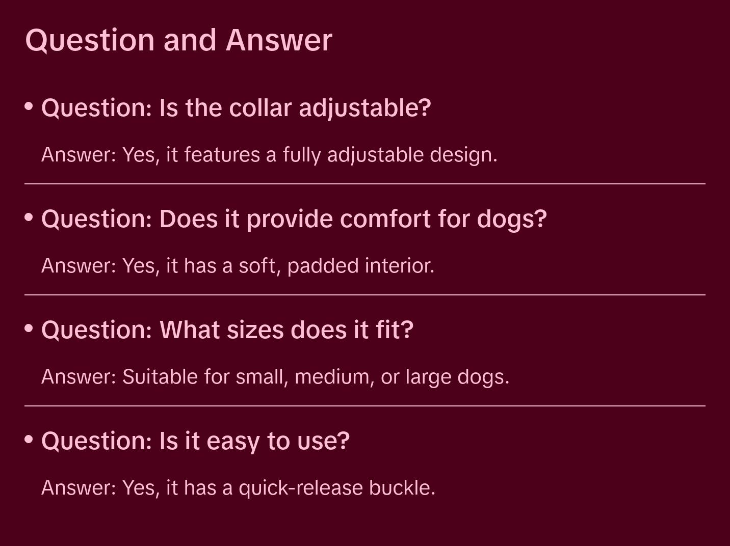 Dog Collar and Leash Set Combination Adjustable Durable Pet Collar with Dog Leash