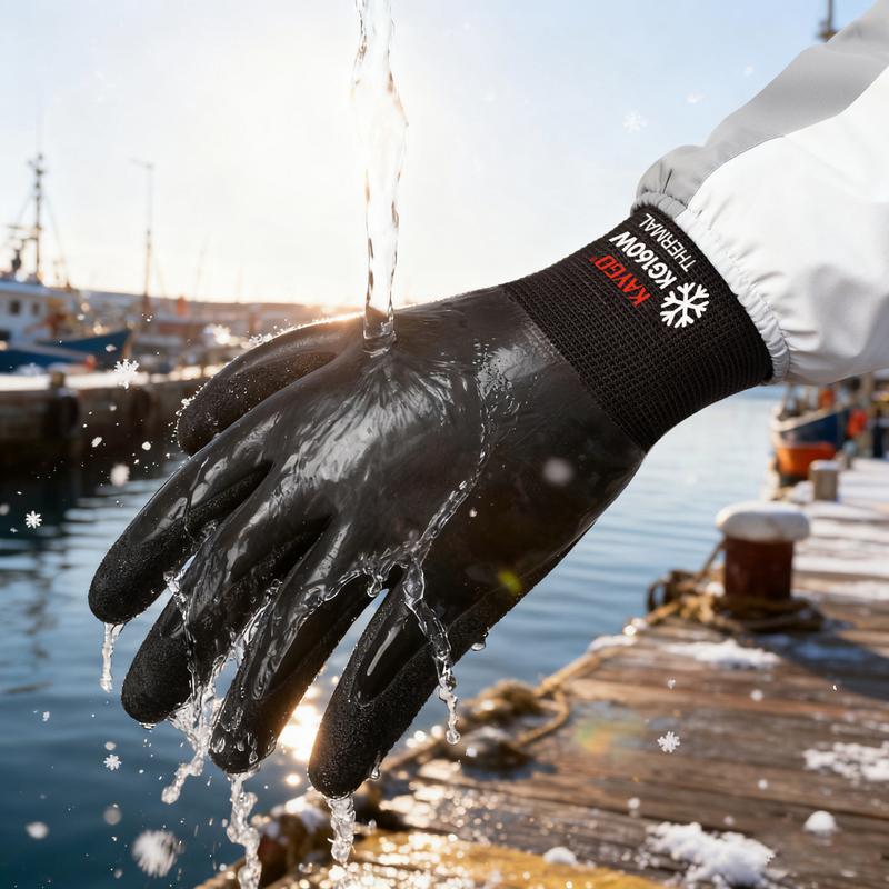 KAYGO KG160W Multi-Scene Non-Slip Winter Gloves (0°C~-5°C)｜For Work, Home Tasks, Camping, Snow Shoveling & Commuting｜Designed for Workers, Drivers, Campers & Commuters ｜Wrist Area Not Waterproof(No Touchscreen)