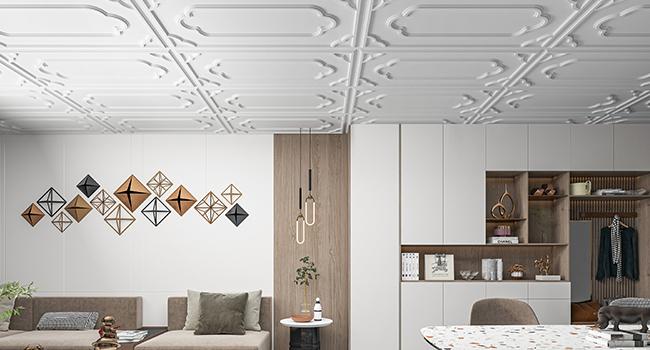 Art3d 24x48in Modern  Drop Ceiling Tiles - Pack of 12 Tiles PVC Decorative Wall Panel for Home Interior
