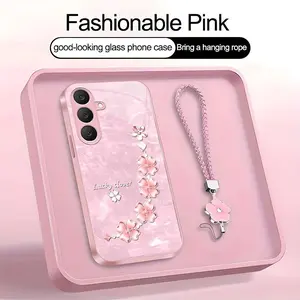 Suitable for [Galaxy S25 Fe] high-end women's phone case🤩，a beautiful four-leaf clover lanyard is included🍀, exquisite and high-quality, affordable price, drop-resistant and fingerprint-proof YM99