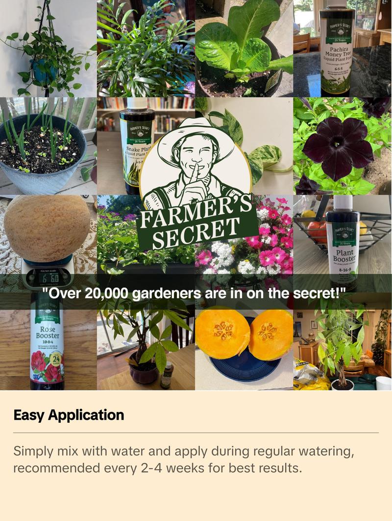 Farmer’s Secret Fruit & Bloom Booster Fertilizer (32oz) - Super Concentrated - Increases Flowering and Yield on All Varieties of Fruits, Vegetables and Flowers