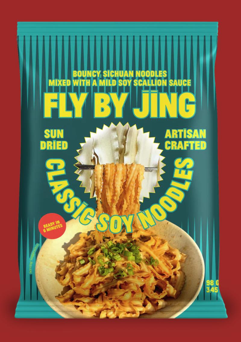 Fly By Jing Classic Soy Instant Noodles 6 Pack – Mild Savory Flavor, High Protein, Vegan & Non-GMO