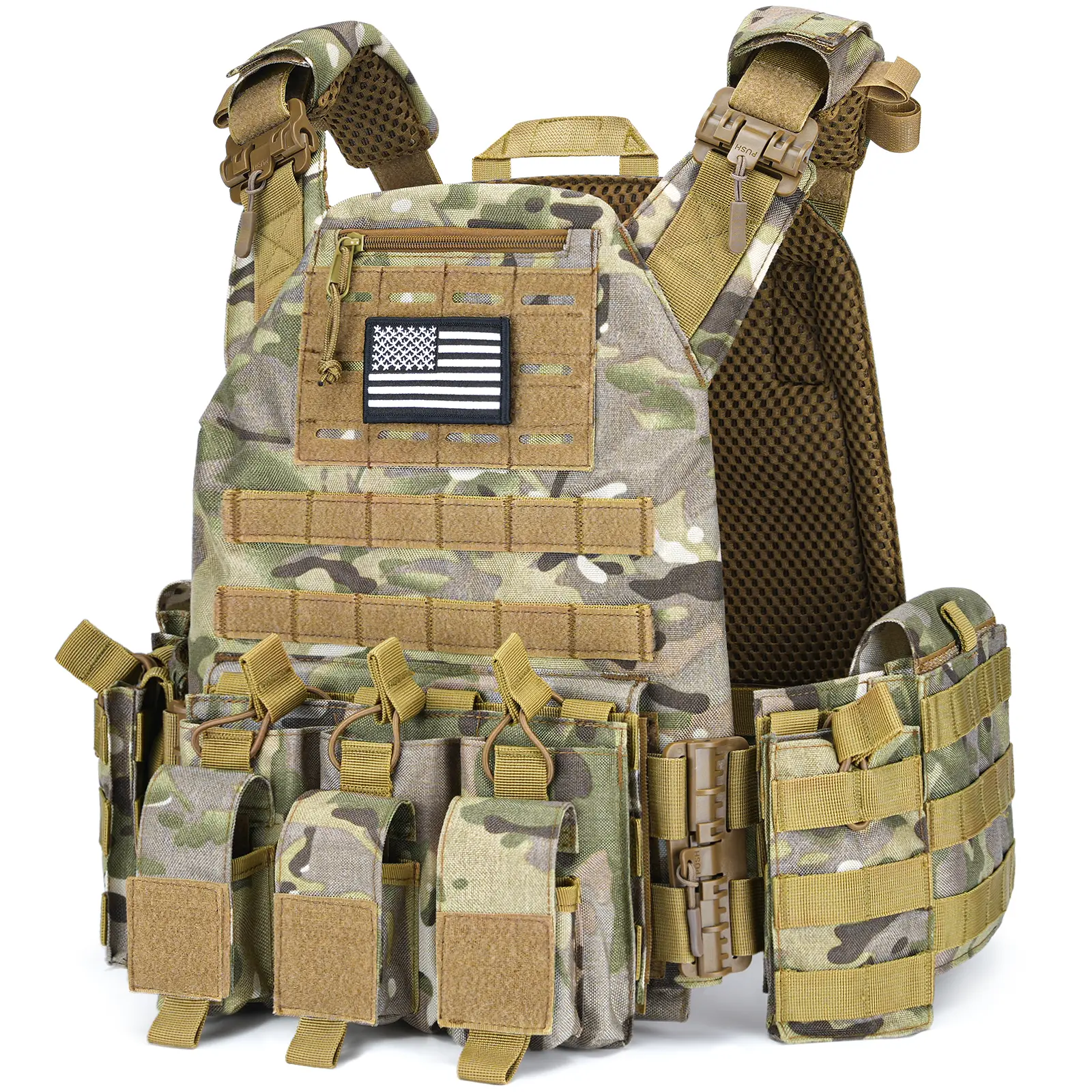 Multi-Purpose Outdoor Tactical Chest Vest - Durable 900D Nylon, Quick-Release Adjustable Fit, Ample Storage, Breathable Design