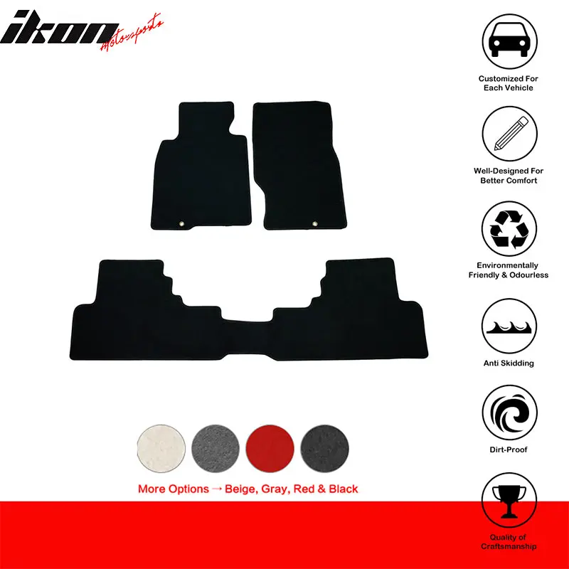 Floor Mat for Infiniti G37 Coupe 2008-2013 Black Nylon 3PC Car Interior Accessories Car Mat Set