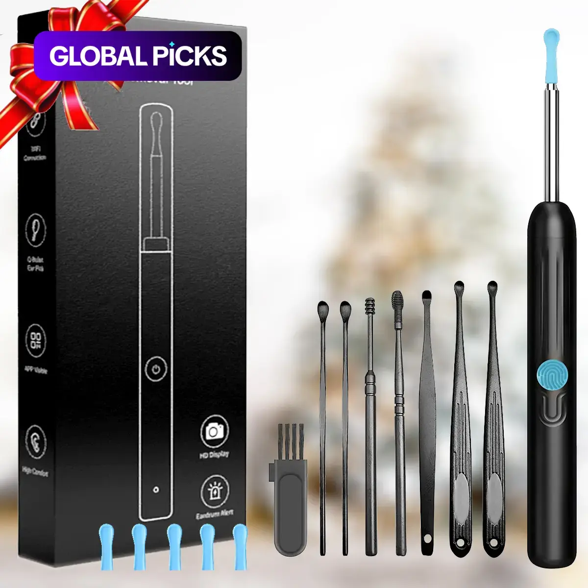 Earwax Removal Tool with Camera, Earwax Remover, 1 Set Portable Type-C Rechargeable Ear Cleaner, Waterproof Endoscope Ear Cleaning Tool #GLOBAL PICKS