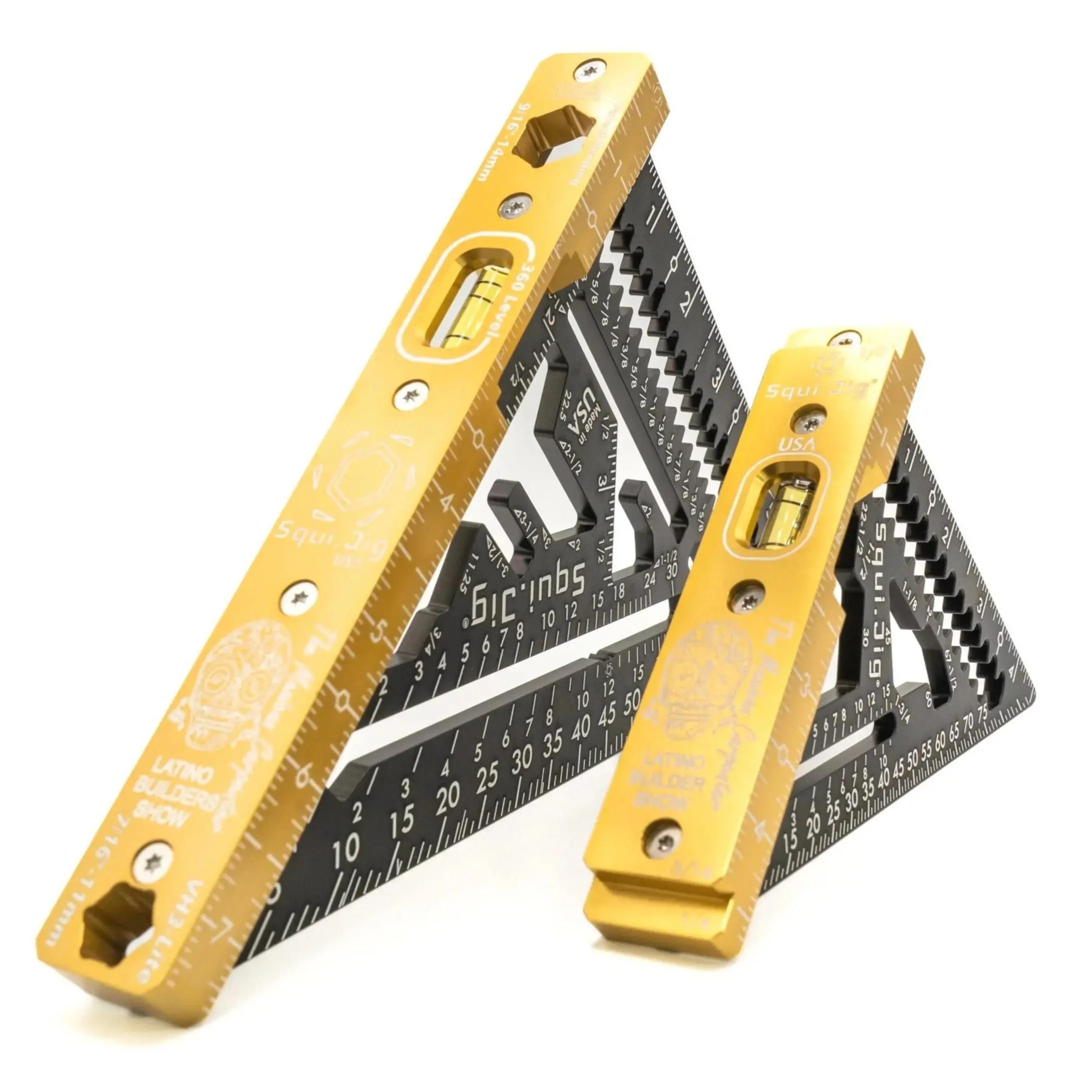 7.5" Pro Square + 4.5" Mini Square w/Level - Latino Builders Show Edición Pro Set