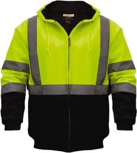 High Visibility Cold Weather Utility Pro Wear Jacket - 3XL (54-56" Chest), Yellow & Black, Polyester & Teflon Fabric, Zipper Closure, 2 Pockets, Model UHV425X-YB-XXXL, High Visibility Jacket