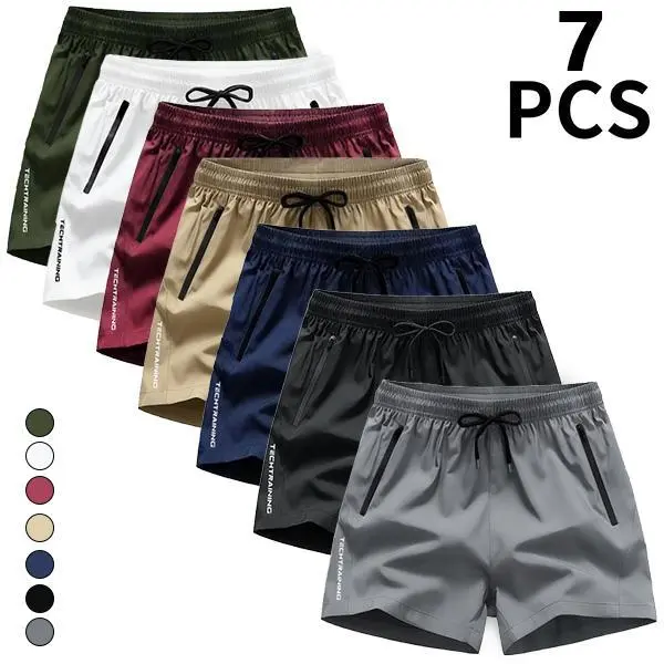 Men's 7-Pack Quick-Dry Athletic Shorts Fashionable Versatile Outdoor Casual Shorts SpringStatements