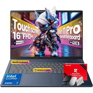 Lenovo IdeaPad Touchscreen Business Laptop - 16 Inch FHD+(1920X1200) - Intel 10-Core 7 240H(Beat Ultra 7 255U) - Facial Login IR Cam - Backlit KB - Win 11 Pro - Redragon Bundle(16/32/64GB RAM | 1/2TB SSD)