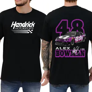 Alex Bowman #48 Racing T-Shirt – Motorsport Fan Graphic Tee, NASCAR Style Shirt