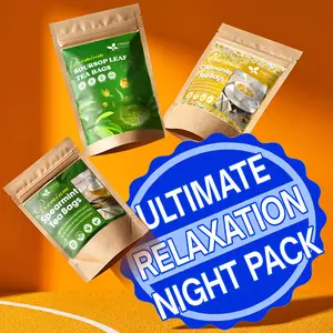 【FreshDrinkUS】 Ultimate Relaxation Night Pack, Chamomile Flower, Soursop Graviola Leaf & Spearmint Leaf Herbal Tea Bags, 100% Natural & Pure Flowers and Leaves, Eco-Conscious Tea Bags, No Sugar, No Caffeine, No Gluten, Vegan – Herbal Beverage