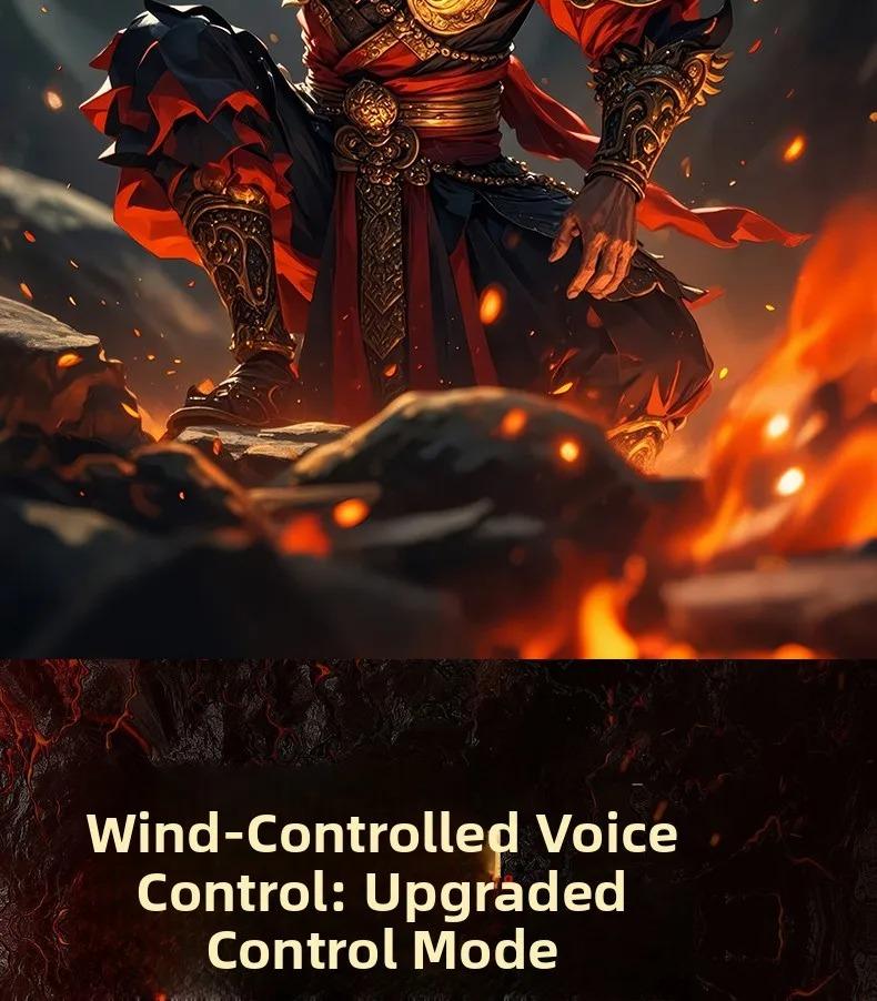 Monkey King Golden Hoop Staff Toy, Voice Controlled Glow Sword for Boys, Kids Retractable Magic Toy