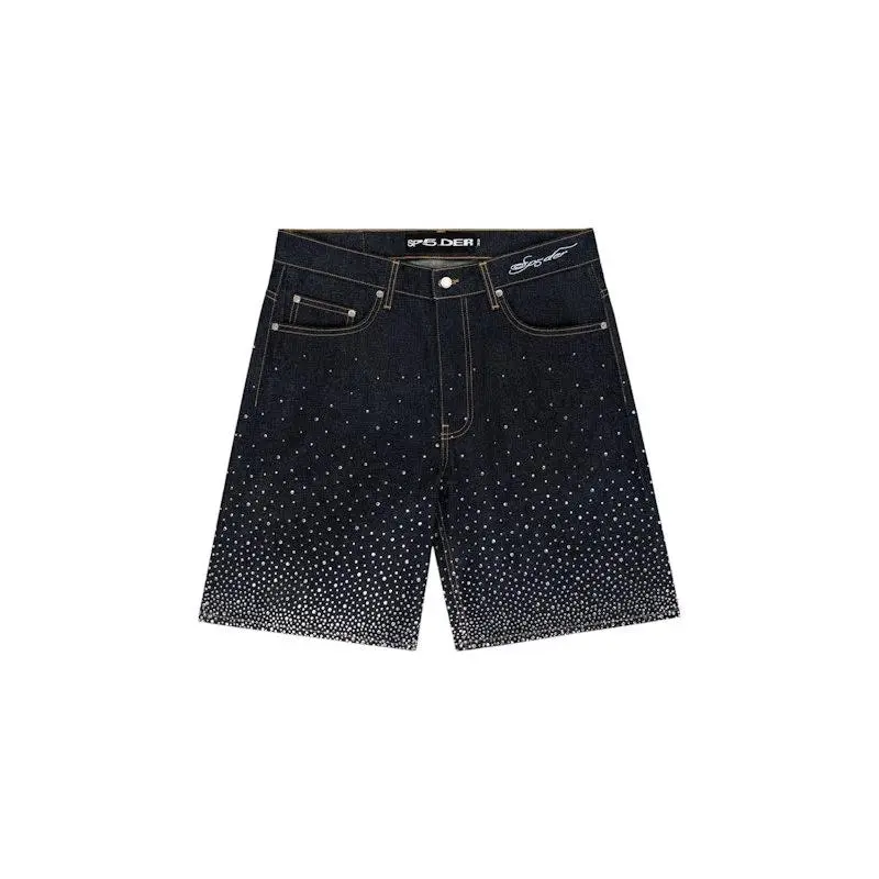 Sp5der Star Dust Denim Short Indigo (men) by StockX