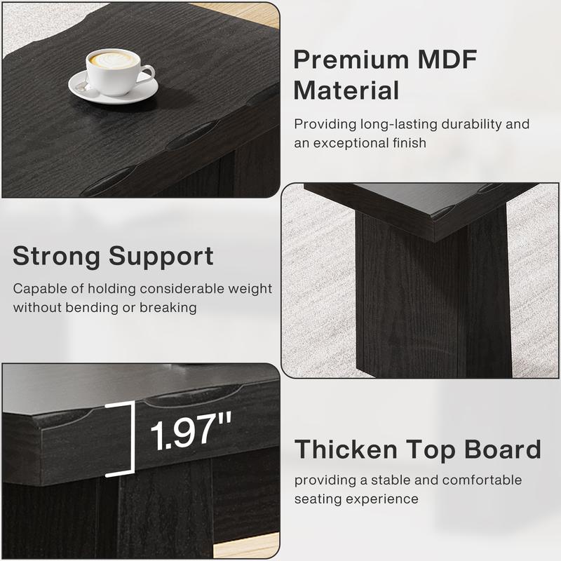 LITTLE TREE Wooden Entryway Bench, 47-Inch Wood Dining Table Bench with Sturdy Frame for Dining Room Bedroom Living Room Hallway Kitchen, Easy Assembly