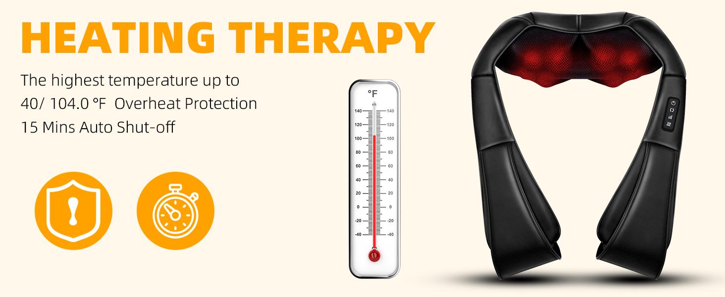 Back Neck Massager for Pain Relief Deep Tissue,Shiatsu Neck and Back Massager Portable Kneading Shoulder Massage for Body Muscle Pain Relief,Gifts for Dad Mom Friends  Daily Relaxing Black