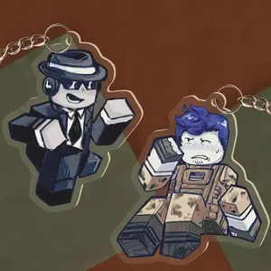 Chance and Guest Keychain 1337 - Forsaken Keychain Acrylic Charms, Cute Keyring Accessory, Fun Charm For Backpack Or Purse | High Quality and Customer Favorite Items