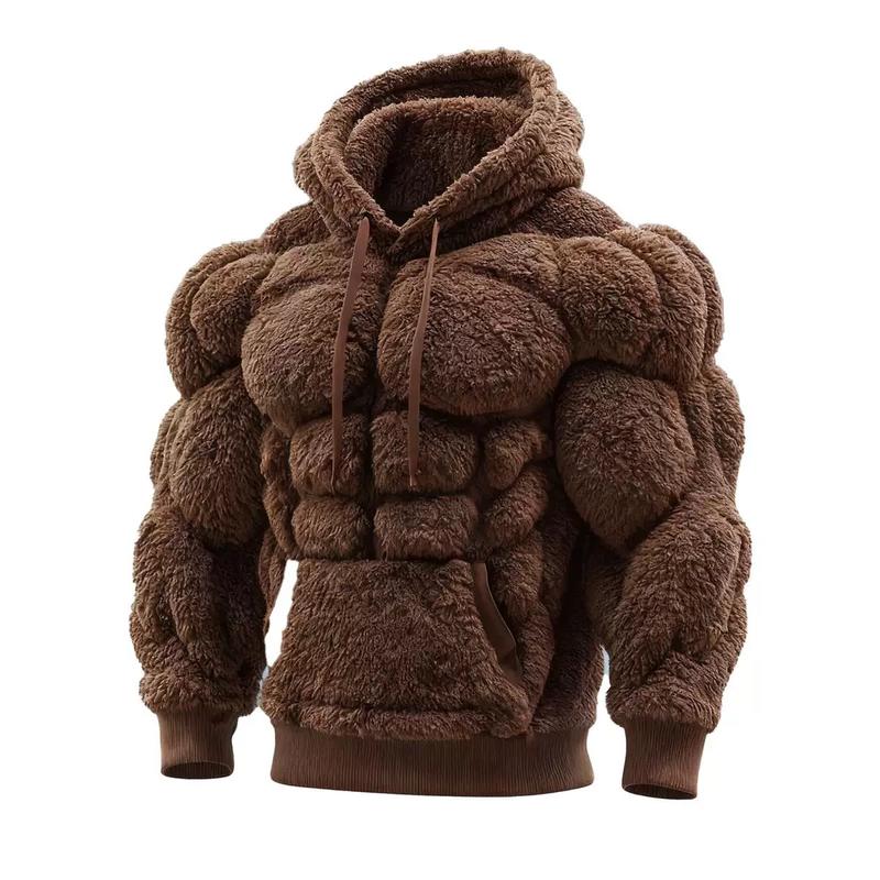 3D Effect Muscle Hoodie Autumn/Winter New Collection with Velvet Warm Hoodie 3D Effect Muscle Hoodie Autumn/Winter New Collection with Velvet Warm Hoodie