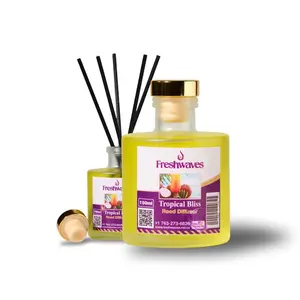 Freshwaves Tropical Bliss Reed Diffuser with 150ml Aromatic Fragrance for Relaxing Ambiance and Soothing Atmosphere Ideal for Any Room