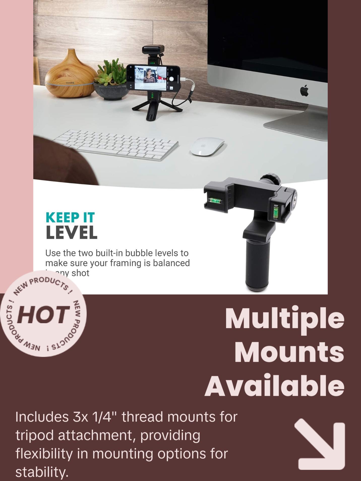 Movo | P-3 | Rotating Smartphone Tripod Mount Accessories Mobile