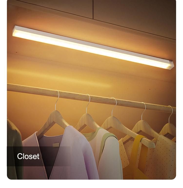 Magnetic Smart Sensor Light 6-Piece LED Motion Sensor Light Strip Set USB-Rechargeable Adjustable Indoor Lighting Ideal for Kitchens Closets Pantries Cupboards Bathrooms Staircases Sink Cabinets Garages Valentine's Day Gift kitch