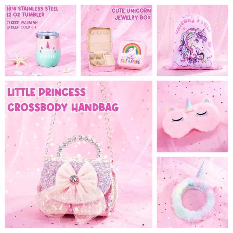 Unicorn Valentine's Day Gift Basket Set with w/Positive Affirmation Cards & Empower Challenge , Unicorn Toy Classroom Exchanges gifts Birthday Gift for Daughter, Niece, or Friend