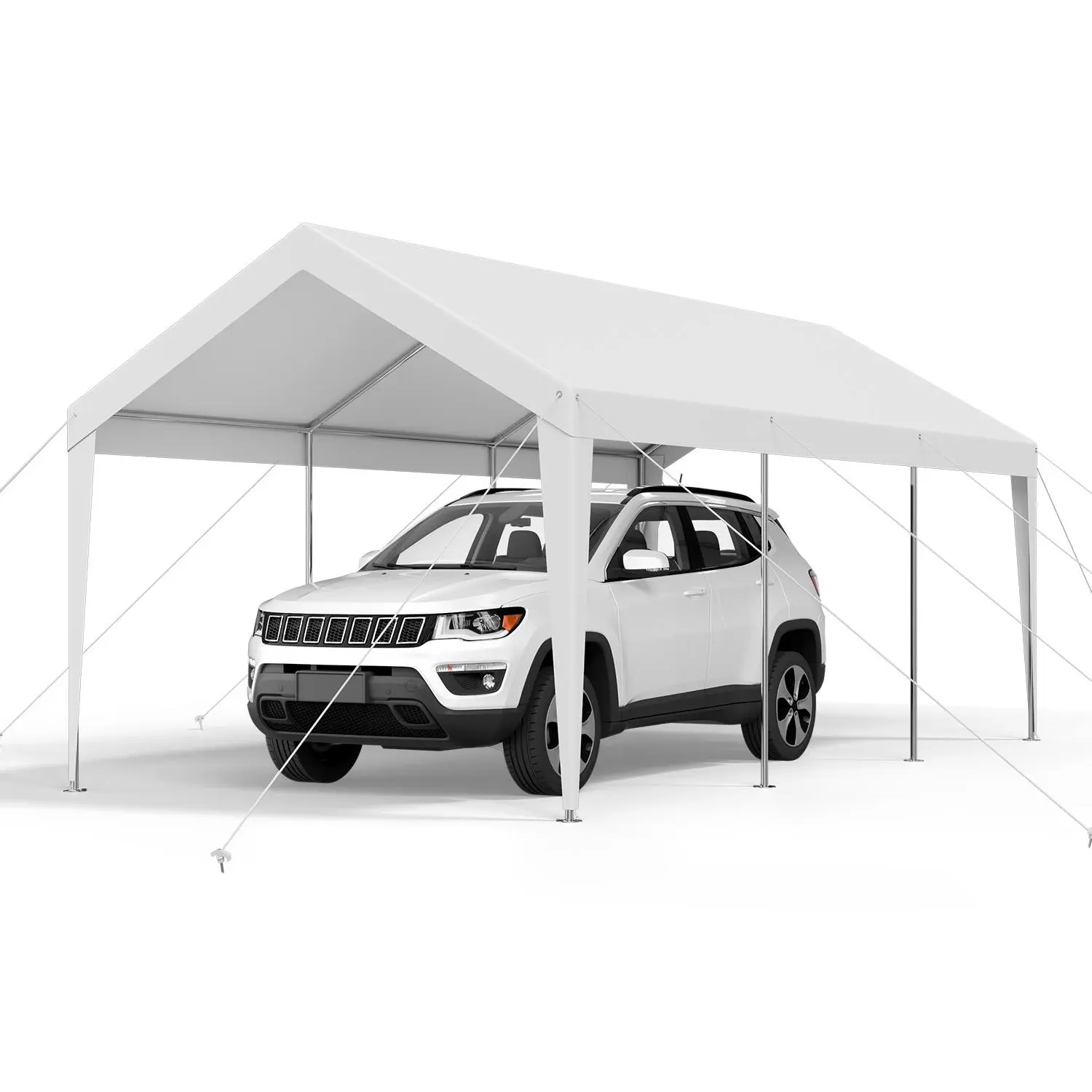 VEVOR Portable Garage 10x20 ft, Heavy Duty Vehicle Shelter with an Alloy Steel Frame and UV-Resistant Cover for All-Season Sun Protection