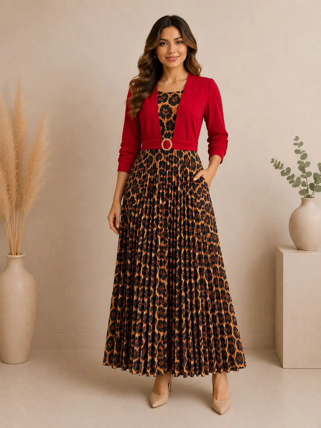 vestido plisado