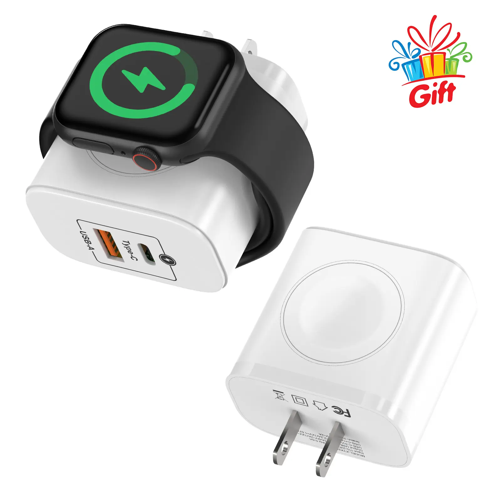 3-in-1 Magnetic Wireless Cordless PD USB-C Wall Charger Block - 20W Fast Charging, Compatible with iWatch Ultra/9/8/7/6, iPhone 17/17 Pro/16/16 Pro/15 Series, Electronic Cellphone, Apple Watch Seires
