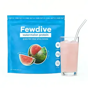 FEWDIVE Clear Whey Isolate Protein Powder - Grass Fed Protein - Vitamins Women 20g Protein, 0 Sugar, 80 Calories – Gluten Free, Lactose Free, Clean Nutrition 300g
