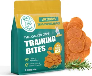New 100% Natural USA Made Dog Chicken Chips 6oz High Protein Low Calorie Training Treats for Puppy Medium Large Breeds
