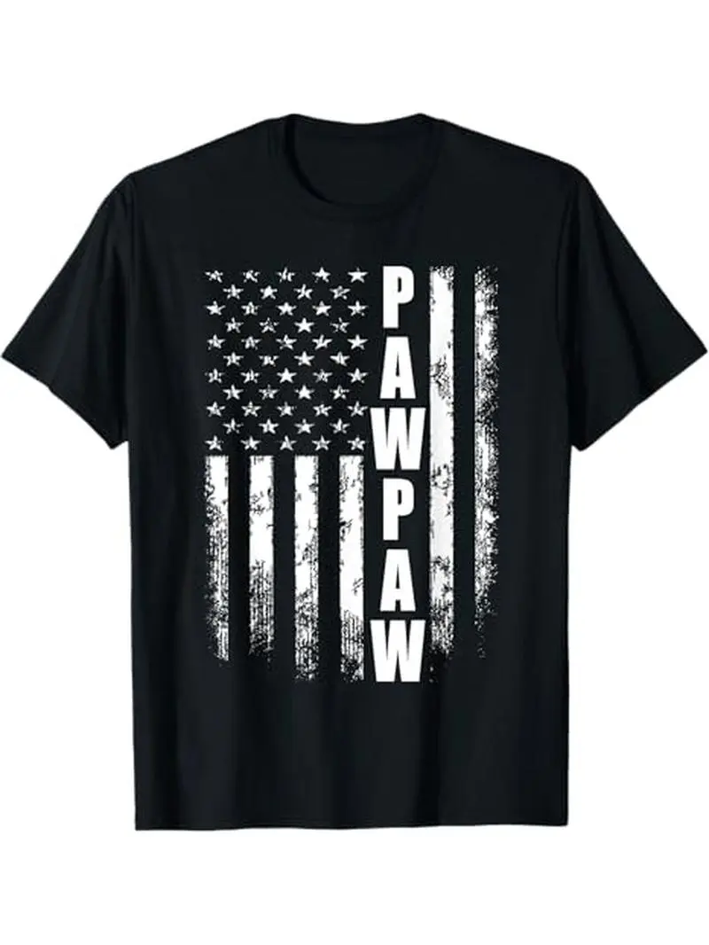 Summer t Shirts Pawpaw Gift America Flag Gift For Men Father's day Men Women T - Shirt
