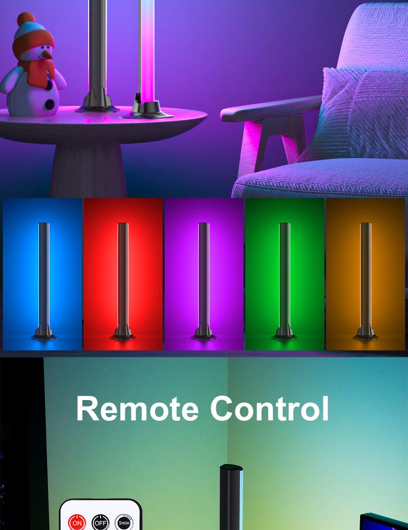 Valentine's Day RGB Smart LED Bar Light, App & Remote Control Ambient Desktop Lamp, USB Powered Music Sync Mood Lighting for Gaming Setup, Bedroom & Romantic Desk Decor