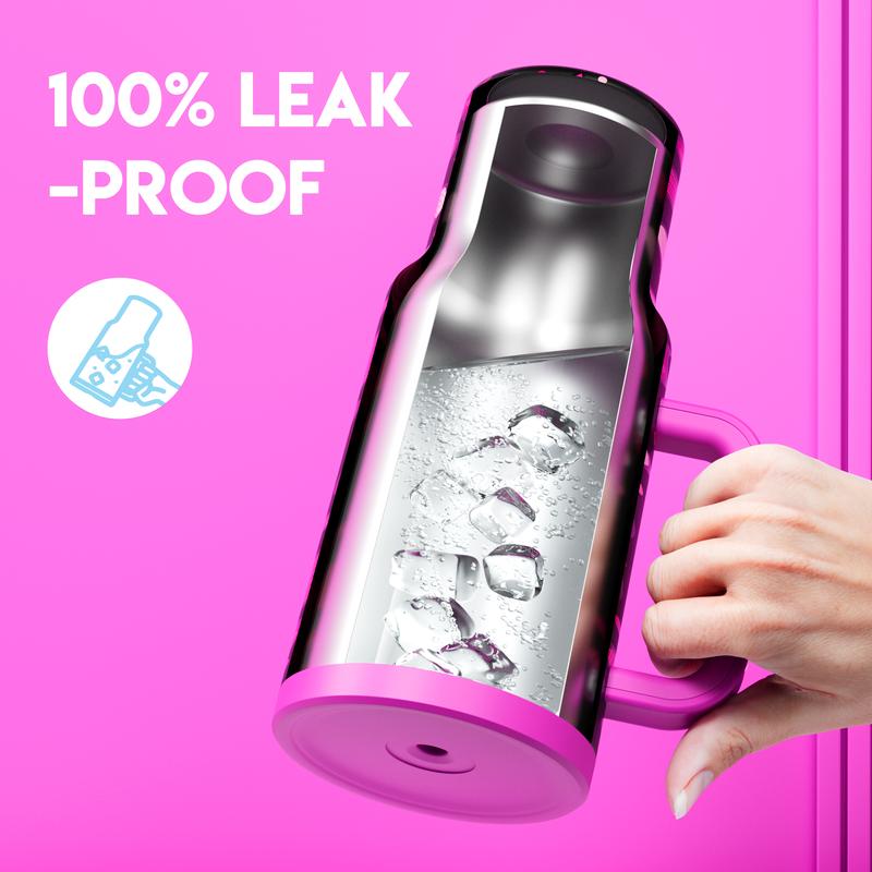 MEOKY 40oz Tumbler,Stainless Steel Thermos Cup,Hot Water Mug,Keeps Drinks Hot&Cold,Food Safe,Non-Slip Base, Car-Cup Fit,Easy-Clean,Valentine’s Day Gift Mug