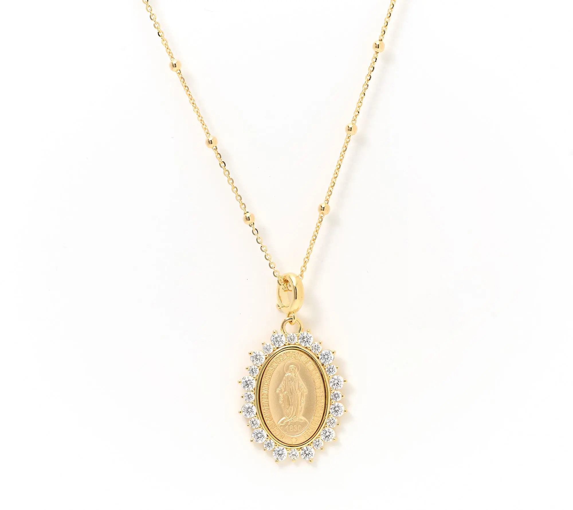 Diamonique Italia Bronze Religious Pendant