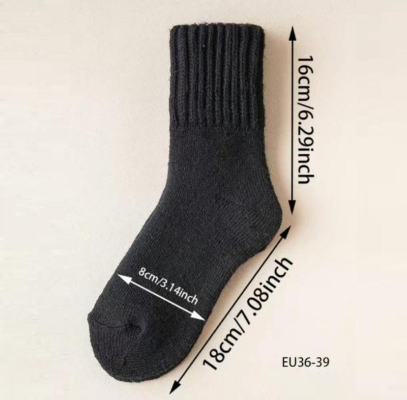 5/10/15 Pairs Women's Solid Mid calf Socks, Casual Soft Comfy Warm Socks for Fall & Wintel Women's Socks for Daily Wear