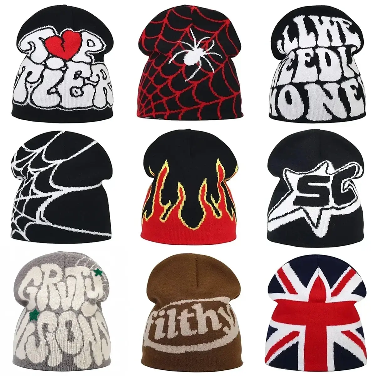 Y2K Knitted Skullcap