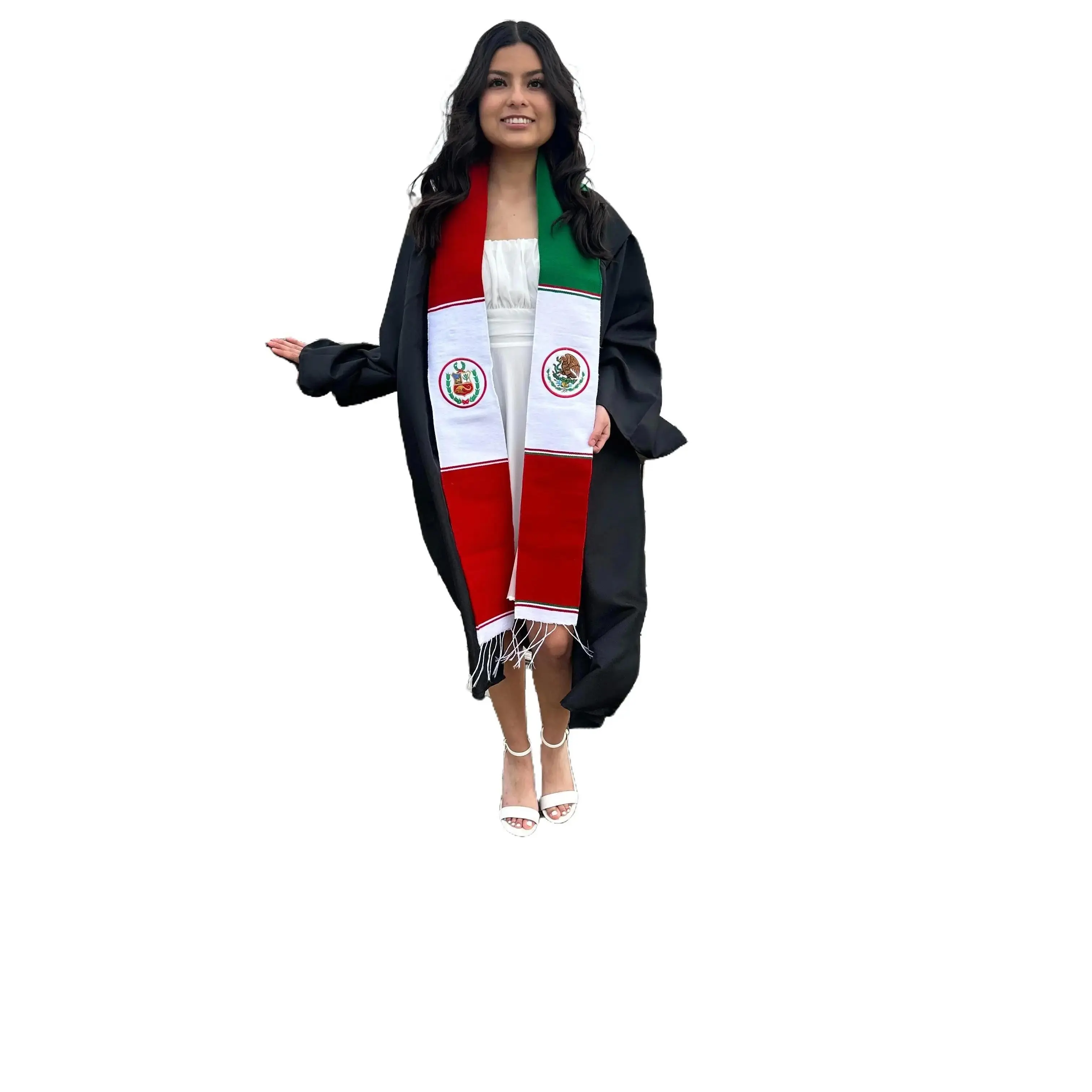 Mexico/Peru Grad Sash - Mexican/Peruvian Design Suitable for Graduates, High-Quality Fabric