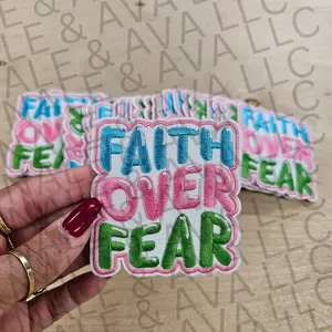 Faith Over Fear Retro Hat Patch (3 Patches)